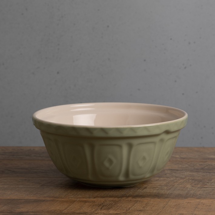 Pottery Mixing Bowl Sage Green Western Stoneware
