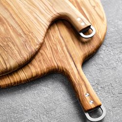 Natural Olive Wood Paddle Cutting Board, The Hour Shop Barware