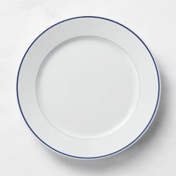 Brasserie Blue-Banded Porcelain Salad Plates