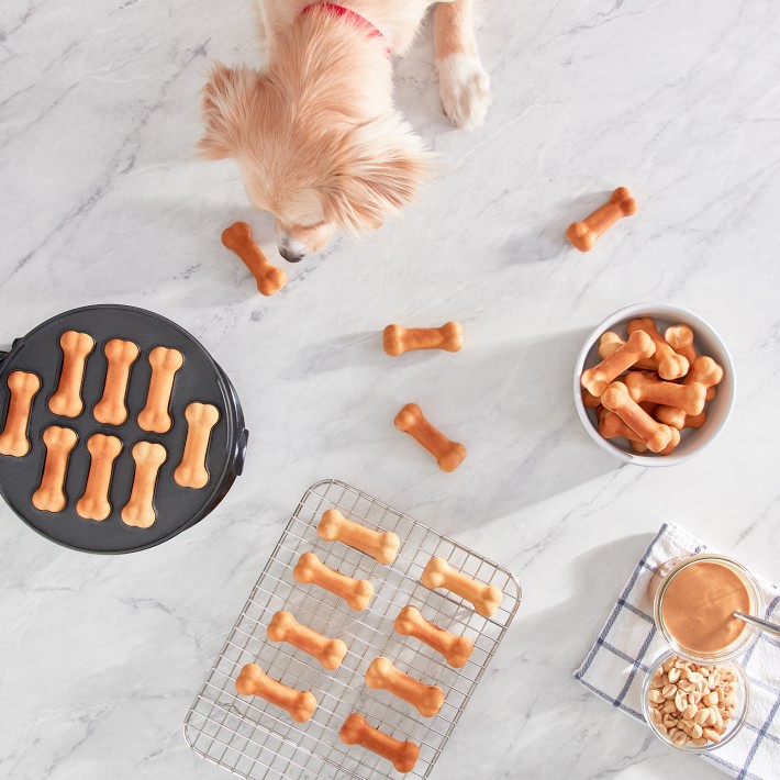 Dash Dog Treat Maker 8-Bones, Non-Stick, Homemade Dog Snacks with Pet  Approved Recipes - White 
