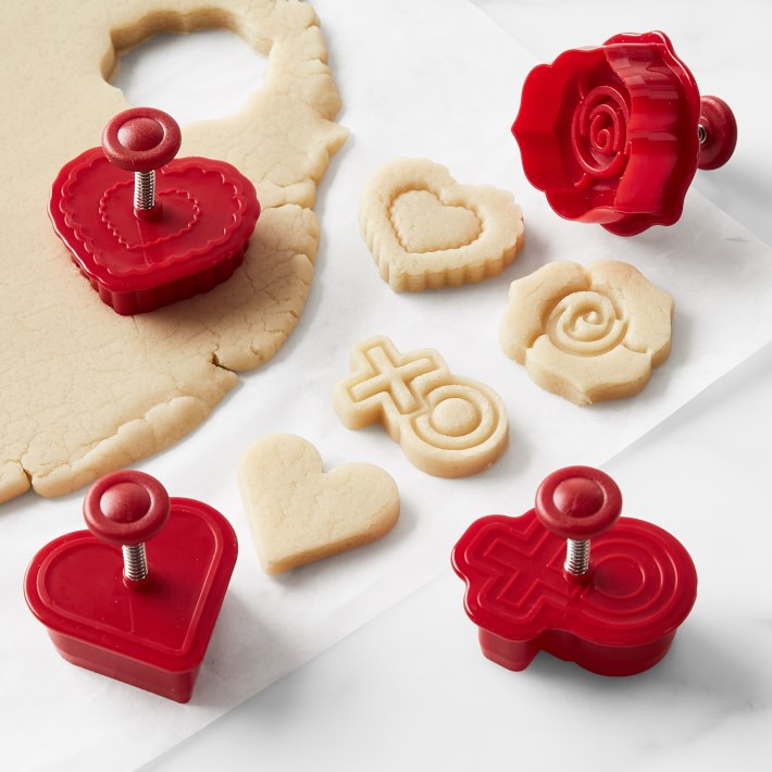 Valentines Day Cookie Stamp Rose Love Cutter Mold Cake Decorating