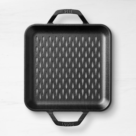 Lodge Chef Collection Square Cast Iron Grill Pan 11 Inch - World