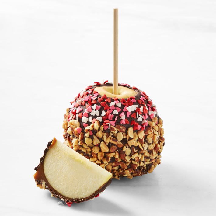 Valentine's Day Giant Caramel Apple with Nuts