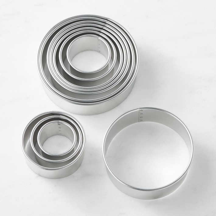 Central Exclusive Round Stainless Steel Plain Pastry Cutter Set