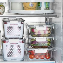 Flat Plastic Box for Kitchen Refrigerator Organization Transparent Food  Storage Container for Kitchen Fridge Freezer Holder