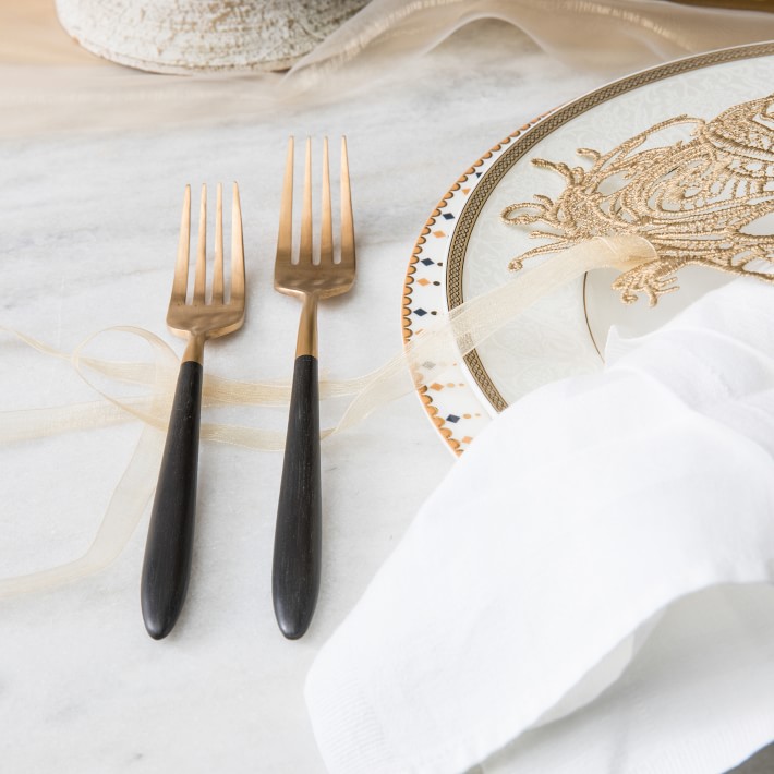 Velo Flatware Set in Brushed Gold | Parachute