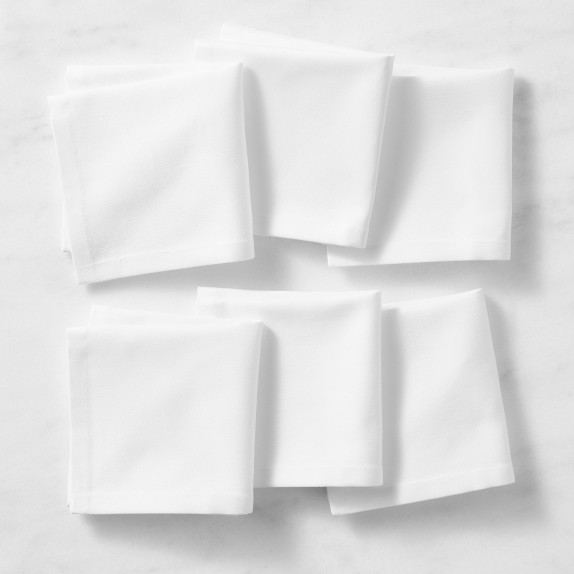 White Cloth Napkins Set of 12, White Cocktail Napkins, Cloth Napkins Bulk,  Linen Napkins, Cotton Napkins, White Hemstitch Napkins, 10x10 