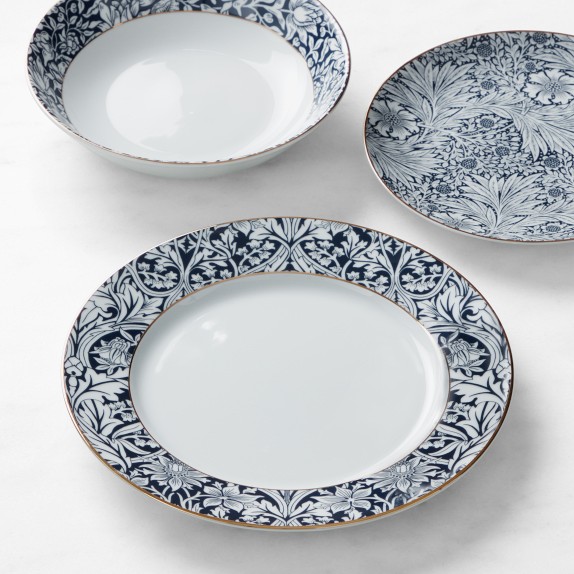Williams Sonoma, Dining, Two Bluebanded Brasserie Porcelain Salad Plates  By Williams Sonoma