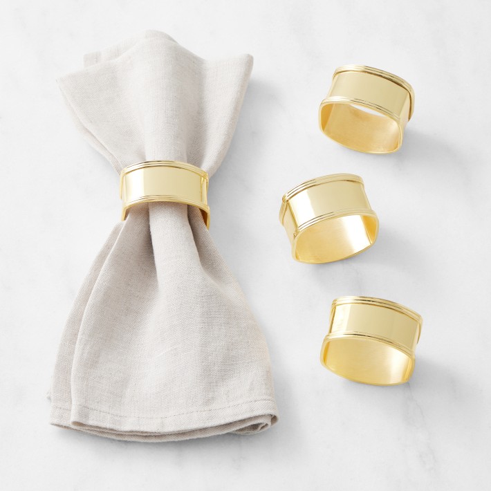 Presidio Gold Napkin Rings, Set of 4