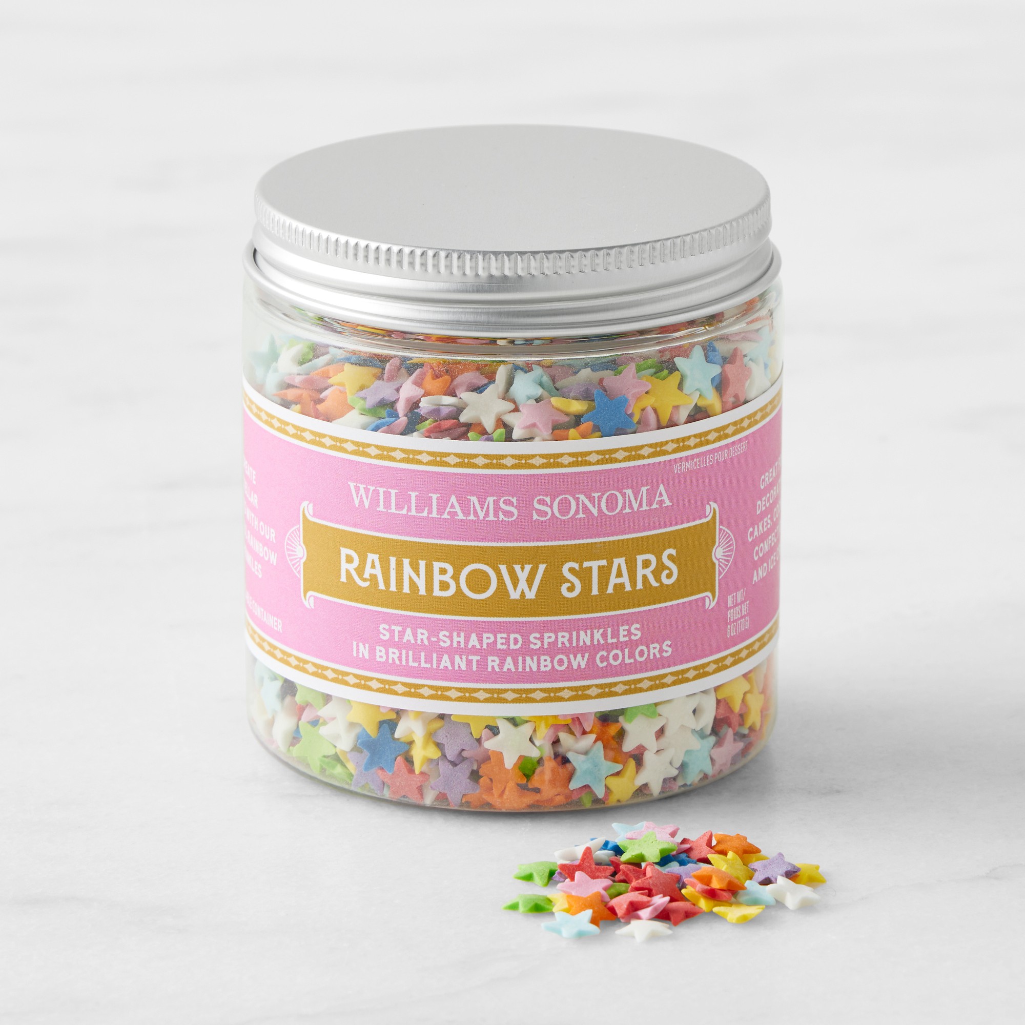 Williams Sonoma Rainbow Star Sprinkles a Jar