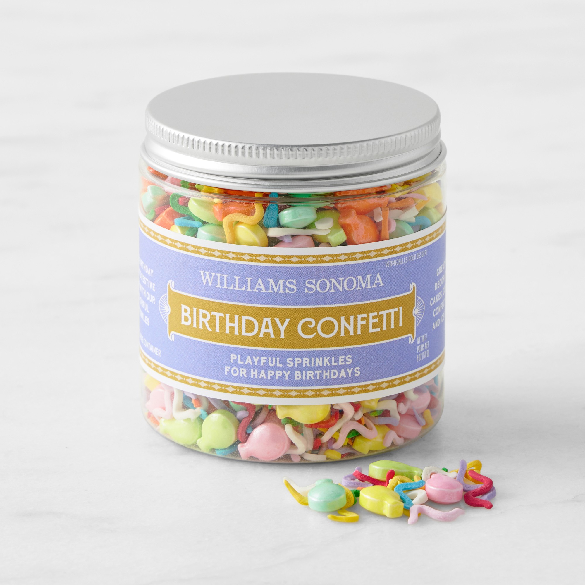Williams Sonoma Birthday Confetti Sprinkles a Jar