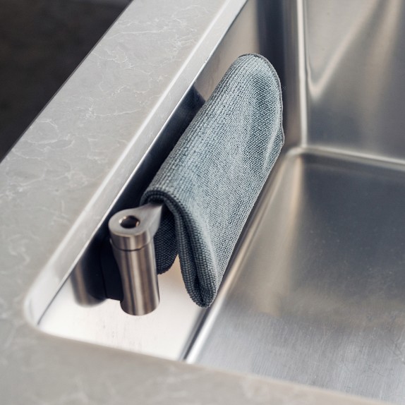 HAPPY SiNK Stainless Steel Dish Cloth Holder | Williams Sonoma