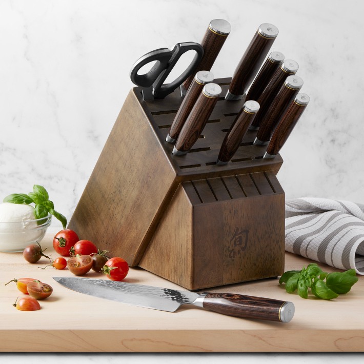 Gold Knife Set with Walnut Knife Block, 13-piece Kitchen Knives Stainless  Steel Gold Knives Set, Full Tang, Knives Gold - Gold Kitchen Accessories in  2023
