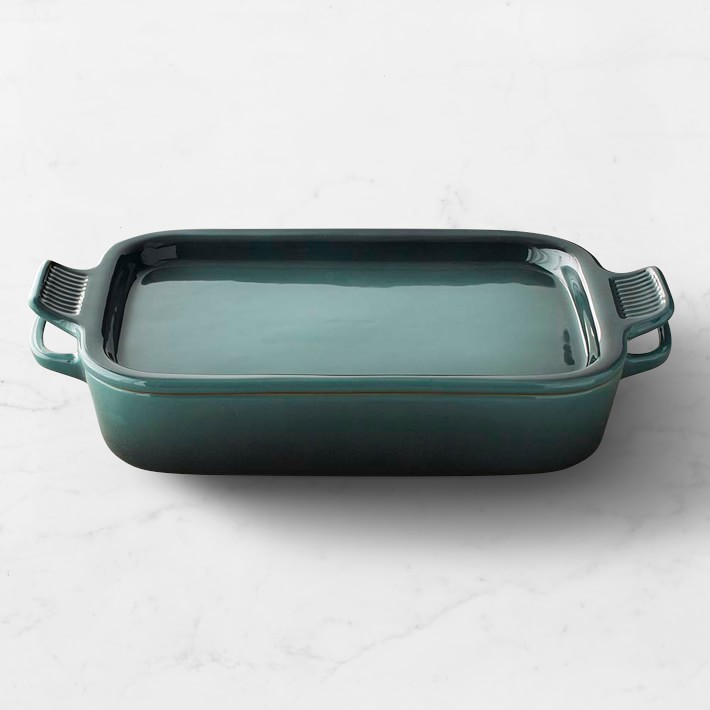 Le Creuset (Artichaut Green) Stoneware Rectangular Baker with Platter Lid