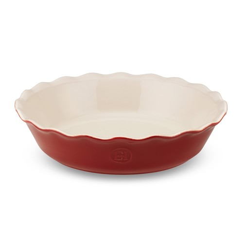Emile Henry Modern Classics French Ceramic Pie Dish, Red