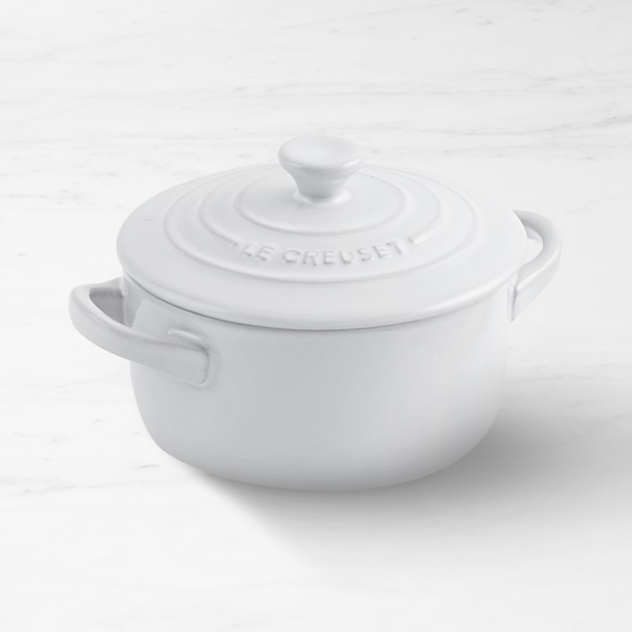 Le Creuset Stoneware Mini Round Cocotte (White)