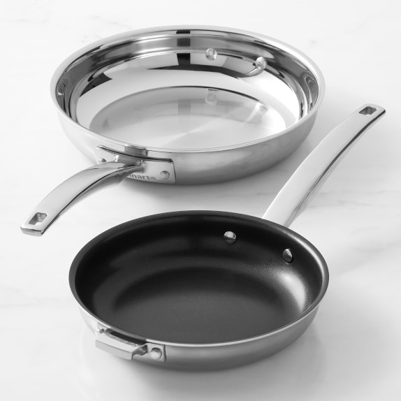 Saflon Stainless Steel 2-Piece Fry Pan Set (8 Inch & 10 Inch)
