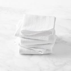 TEA COFFEE MUGS RED European Linen Dishtowels - Exclusive Designs Tea Towels  - Elegant 100% Linen Kitchen Towels - Fun Tea Party Decorative Dish Towels  - Elegant Porcelain China Kitchen Hand Towels - French Home Decoration Gifts