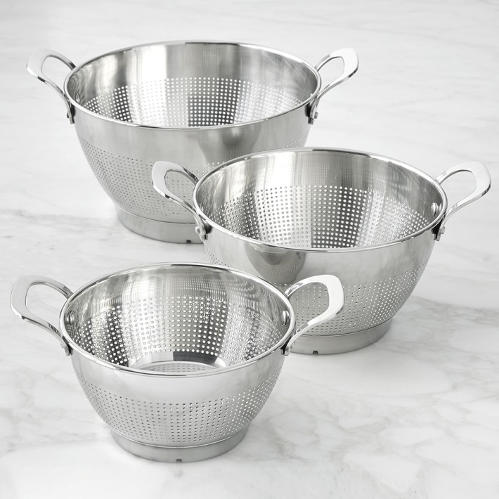  Cook Pro Stainless Steel Mesh Skimmers with Fine Mesh Scoop,  Set of 3: Colanders: Home & Kitchen