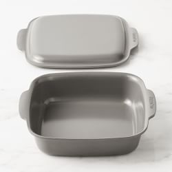 The Pampered Chef VANILLA 9 X 9 X 2 Square Baker With Handles