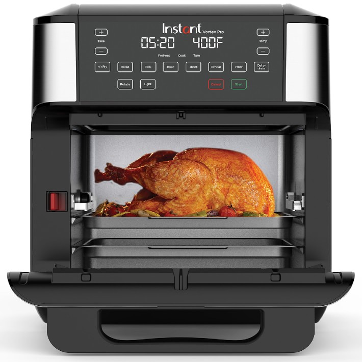 How do I remove the rotisserie spit from Instant Omni Air Fryer