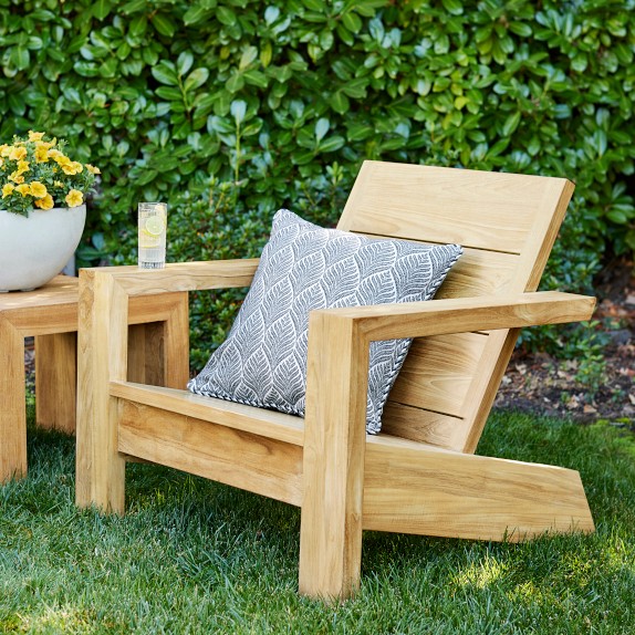 Larnaca Outdoor Teak Deck Chair Patio Furniture Williams Sonoma