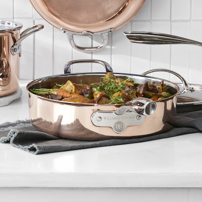 Williams Sonoma Thermo-Clad Induction Nonstick Open Wok with Helper Handle  - 14-Inch