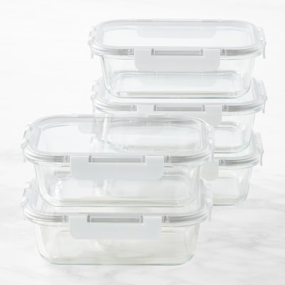 Freshlock Microban 10-Piece Glass Storage Set with Lids, Pyrex