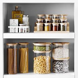 Spice Jar Rack - 12 Durable Glass Jars in Sleek & Attractive Stand