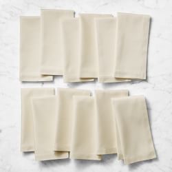 100% Linen Premium Hemstitched Dinner Napkins Set of 4 Natural Linen Cloth  Napki