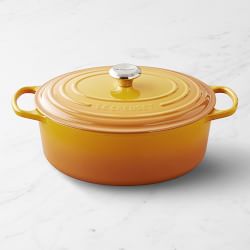 Cast Iron Dutch Oven Yellow by Technique With Trivet RARE!