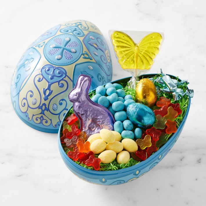 Williams Sonoma Large Decorative Egg Tin Williams Sonoma