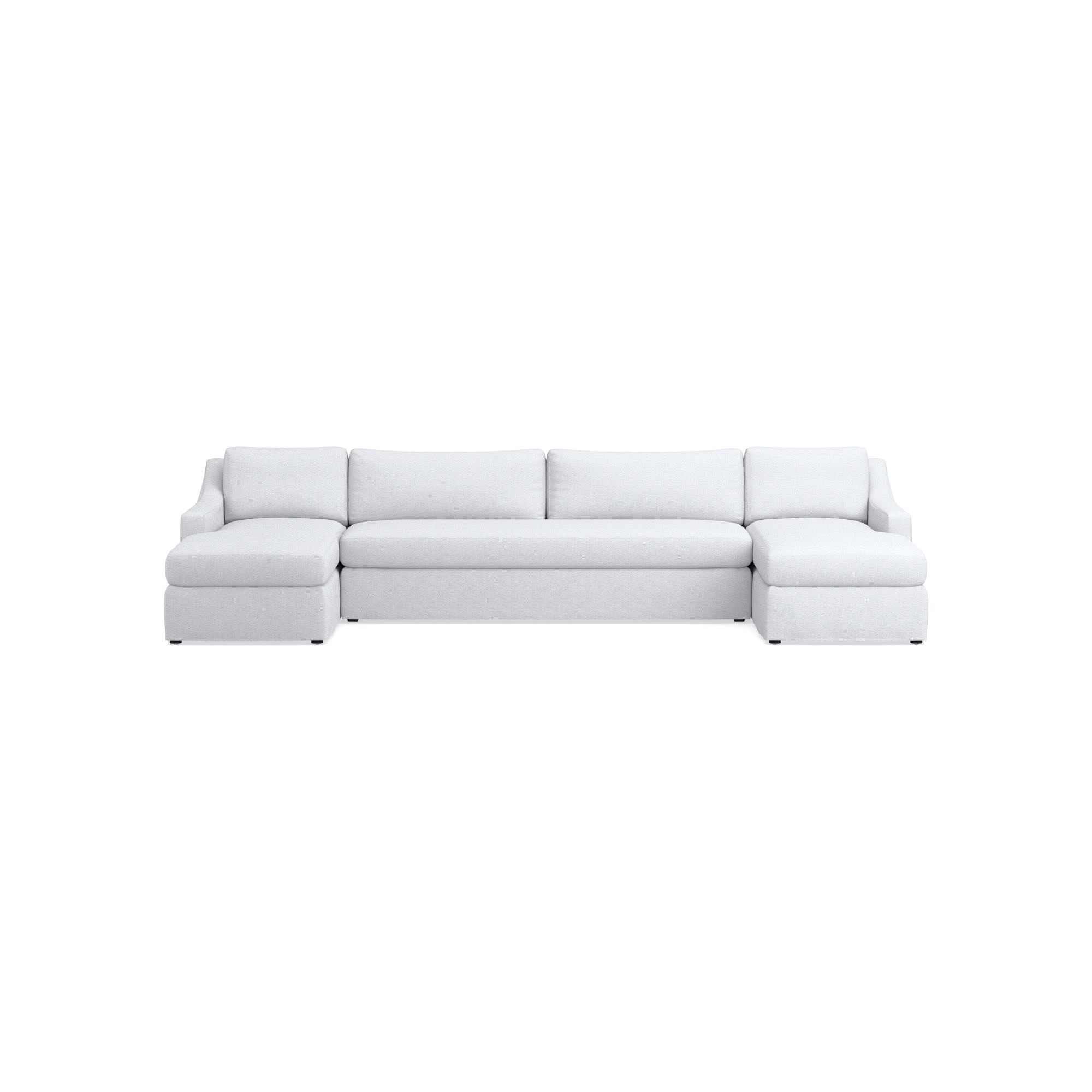 Ghent Slope Slipcovered 3-Piece U-Shape Sofa with Chaise