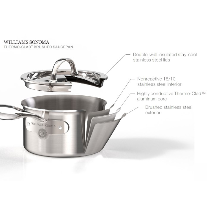 Williams Sonoma Signature Thermo Clad Brushed Piece Cookware Set Williams Sonoma