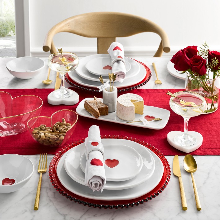 Red Hearts Valentine's Dinner Plate