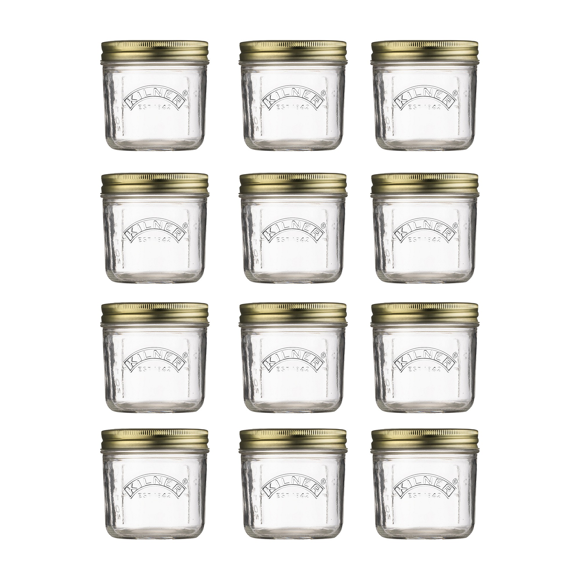 Kilner Wide Mouth Canning Jar, 7oz, Set of 12