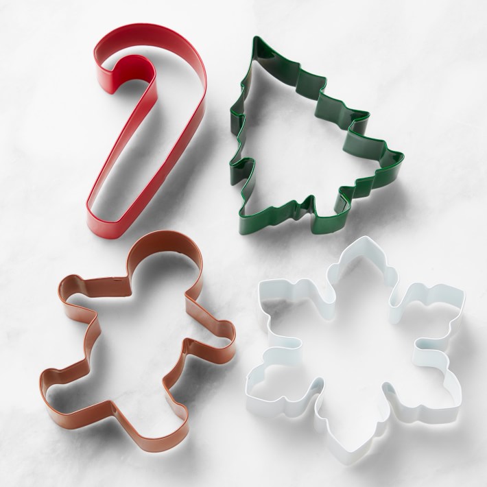Williams Sonoma Holiday Cookie Cutters on a Ring, Set of 4