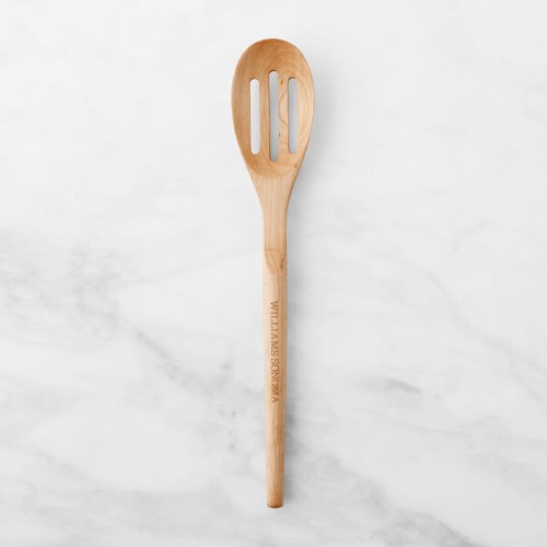 Williams Sonoma Wood Slotted Spoon, 12