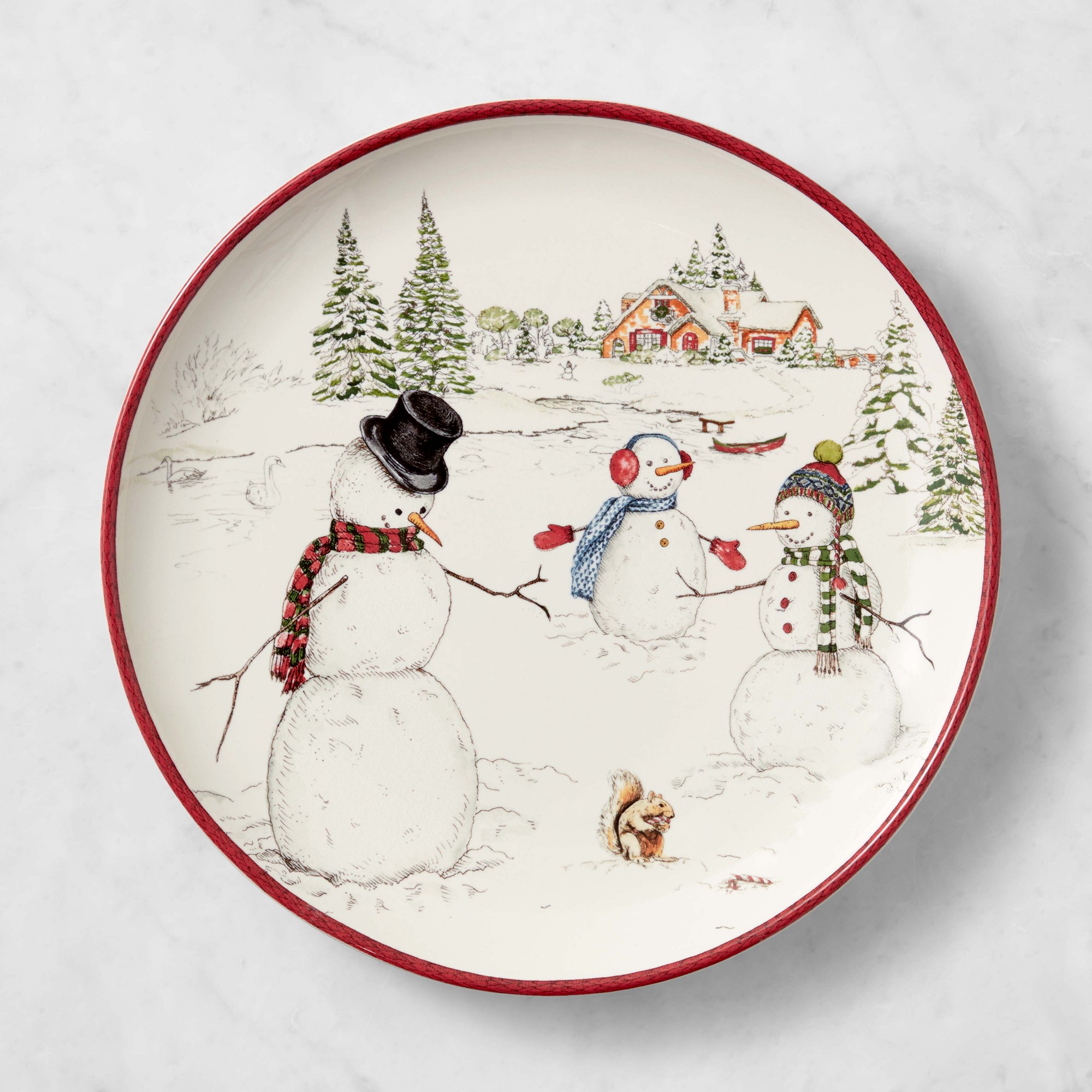 OPEN BOX: Snowman Dinner Plates