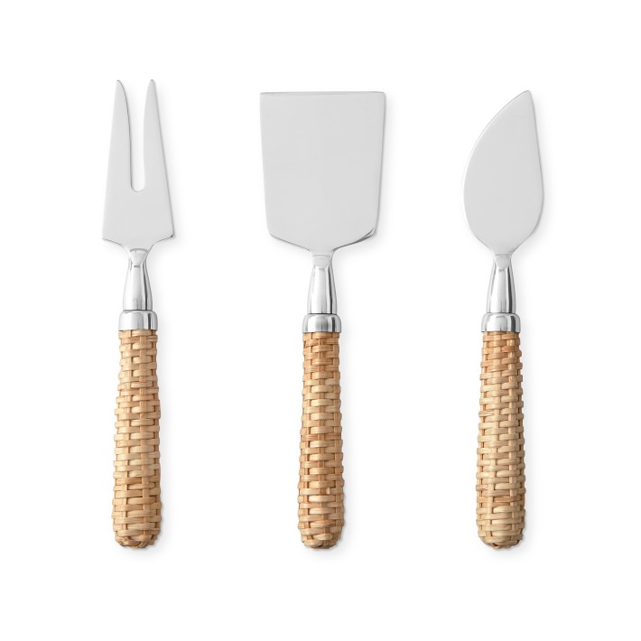 Light Woven Cheese Knives, Set of 3