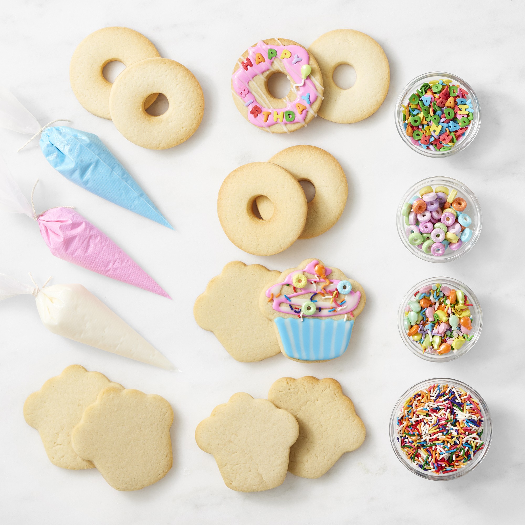 Happy Birthday Cookie Decorating Kit, Set of 12