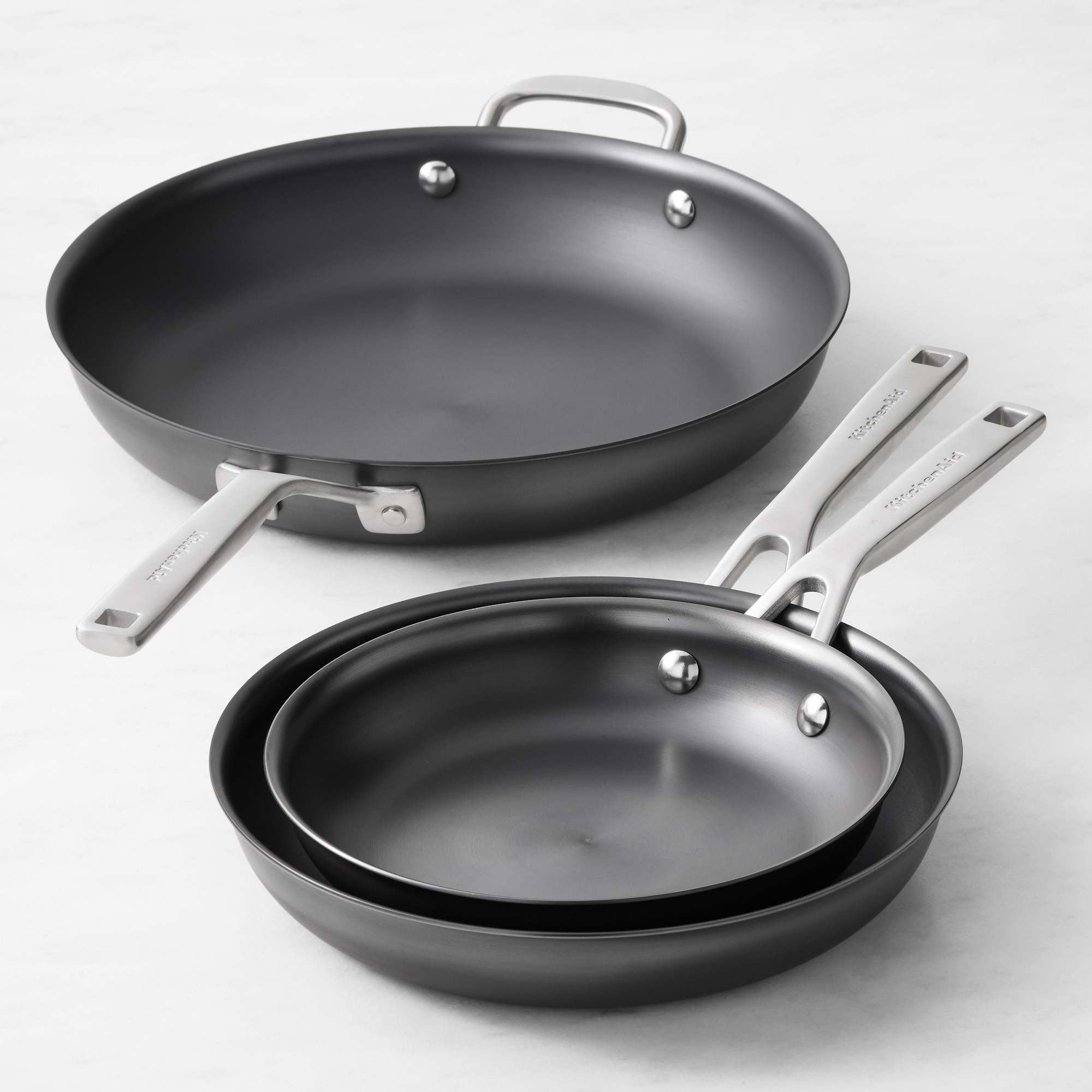 KitchenAid® Nitro Carbon Steel 3-Piece Fry Pan Set