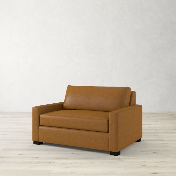 Leather twin online sleeper sofa