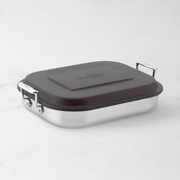 AllClad Gourmet Accessories StainlessSteel Lasagna Pan with Lid Williams Sonoma