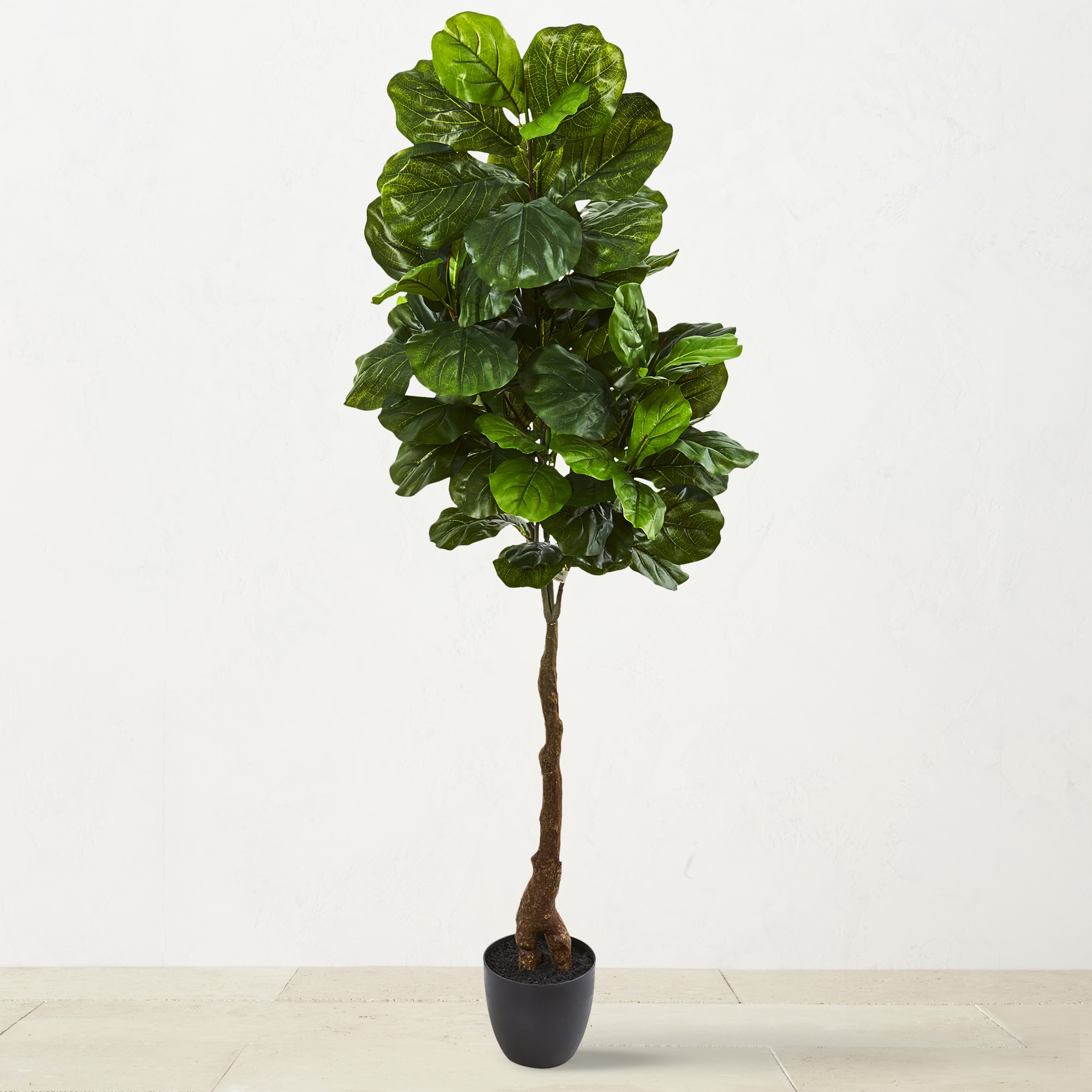 5.3' Faux Indoor Real Touch Fiddle Leaf Tree