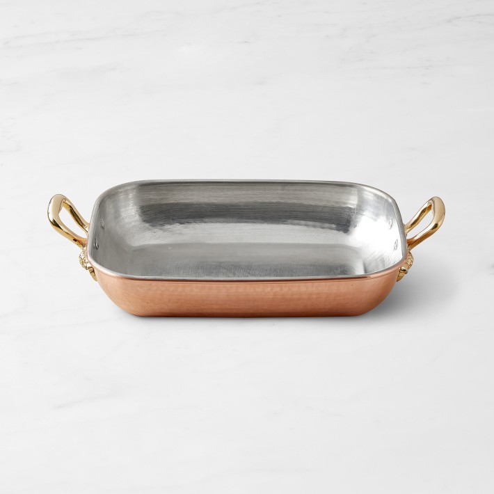Ruffoni Historia Hammered Copper Roasting Pan with Artichoke Handle