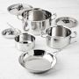 Ruffoni Opus Prima Hammered Stainless Steel 7-Piece Cookware Set