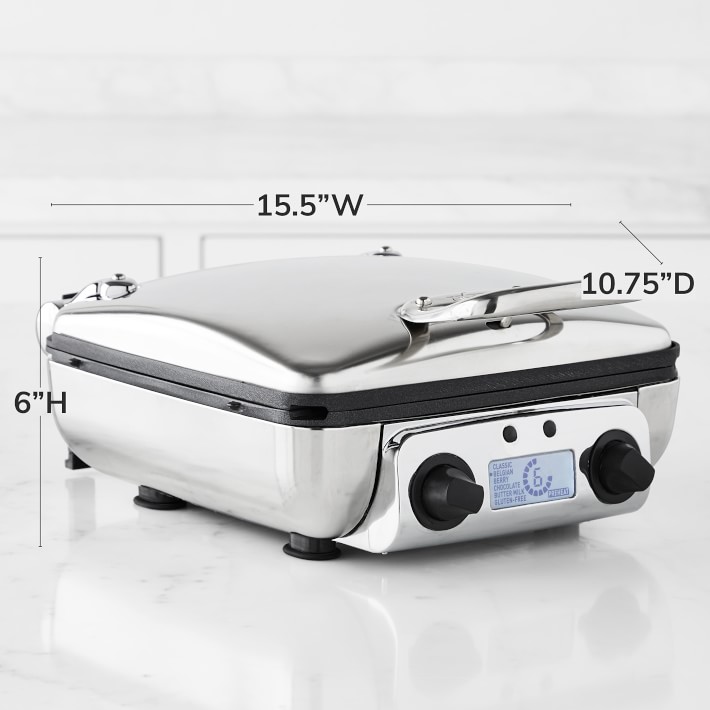 All Clad 4Slice Digital Gourmet Waffle Maker with Removable Plates Williams Sonoma