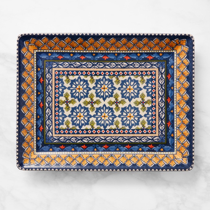 Sicily Ceramic Rectangular Platter, Medium