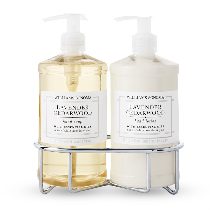 Williams Sonoma Lavender Cedarwood Hand Soap &amp; Lotion 3-Piece Set